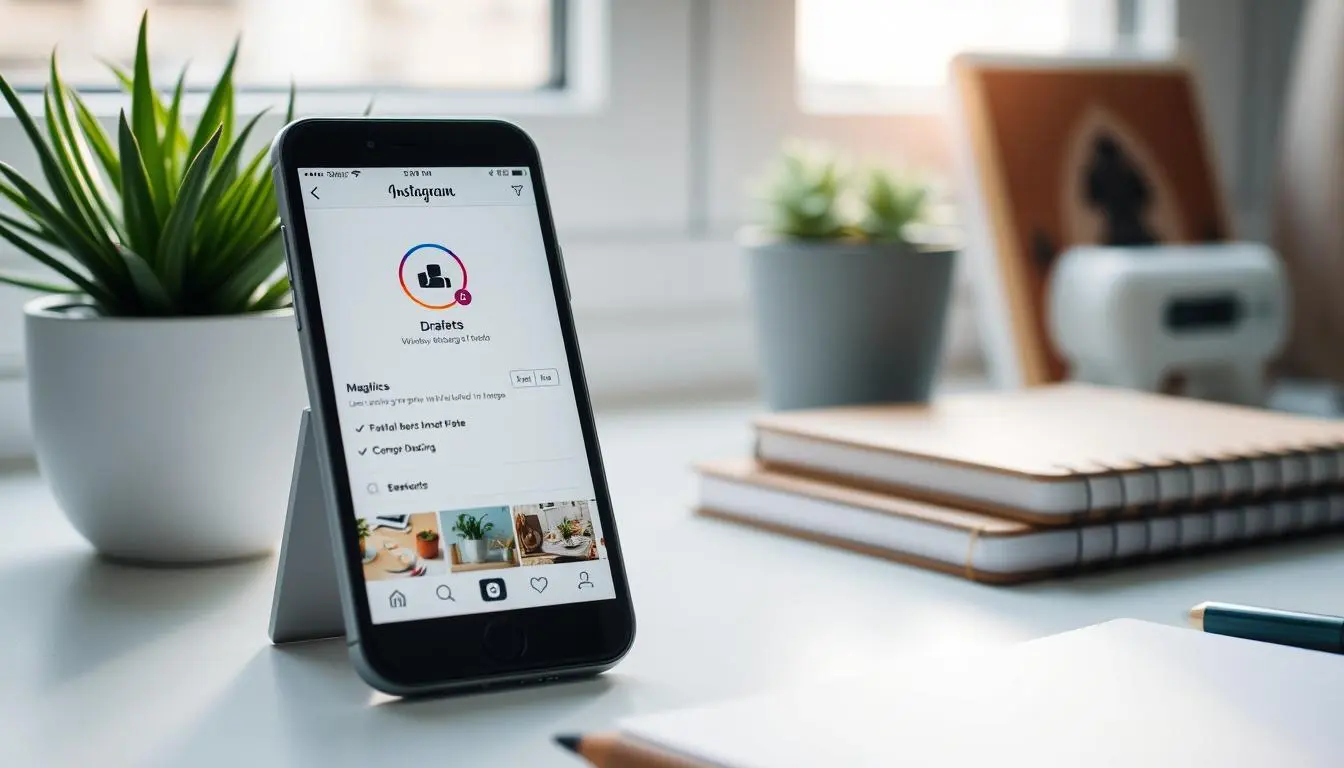 Onde ficam salvos os rascunhos do Instagram